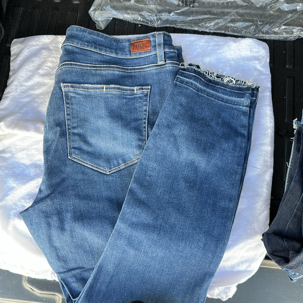 PAIGE Blue Slim Jeans with Faded Denim Look